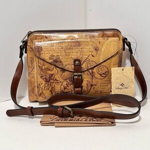 Patricia Nash Avellino Italian Sketchbook Crossbody Bag NWT